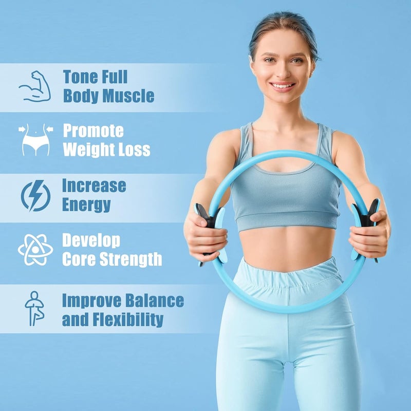 RitFit Pilates Ring Circle - 14 Inch Magic Fitness Circle for Toning Inner & Outer Thighs, Bonus Workout Guide Included - Image 4