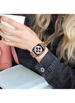 DEALELE Bands Compatible with iWatch 42mm 44mm 45mm 49mm, Colorful Resin Replacement Strap for Apple Watch Series 8/7 / 6/5 / 4/3 / SE/Ultra Women Men, Rainbow Candy  - Image 5