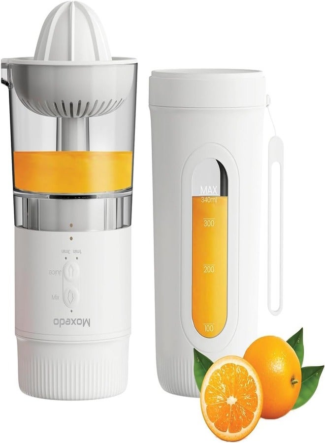Moxedo 3 in 1 Portable Juicer Blender USB Rechargeable 4 Stainless Steel Blades BPA Free Material Mini Blender Smoothie Maker Lemon Orange Juicer - Image 2