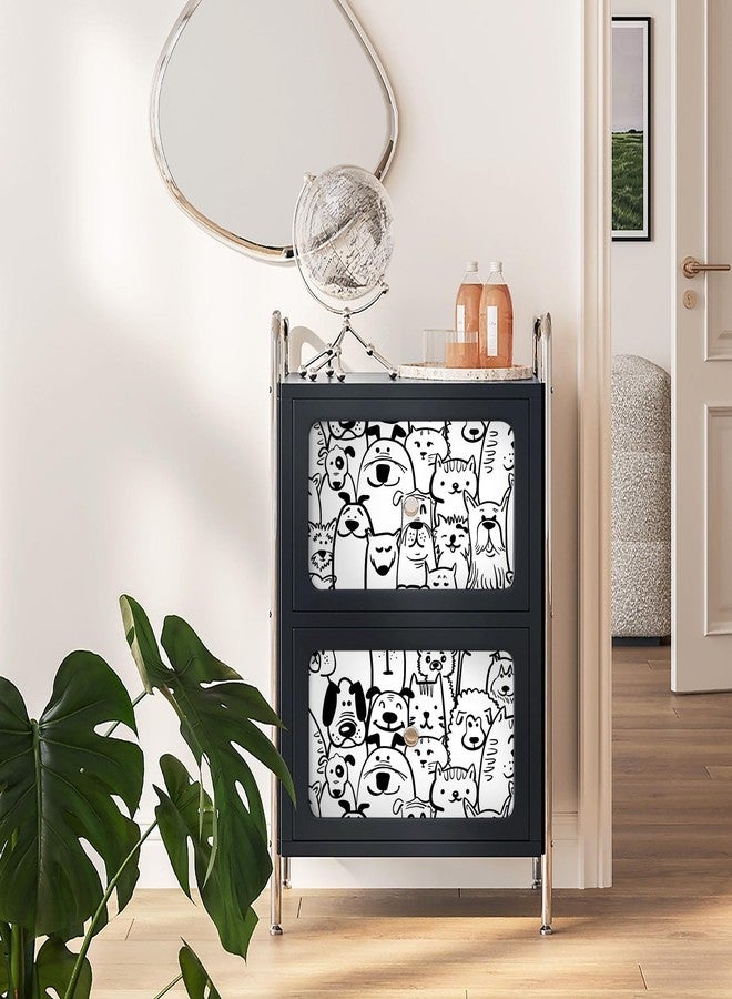 Fiula Black and White Dog Wallpaper Peel and Stick Wallpaper 78.7"x17.3" Modern Animal Wall Paper Textured Contcat Paper Self Adhesive Removable Wallpaper for Nursery Kids Room Shelf Liner Vinyl Roll - Image 5