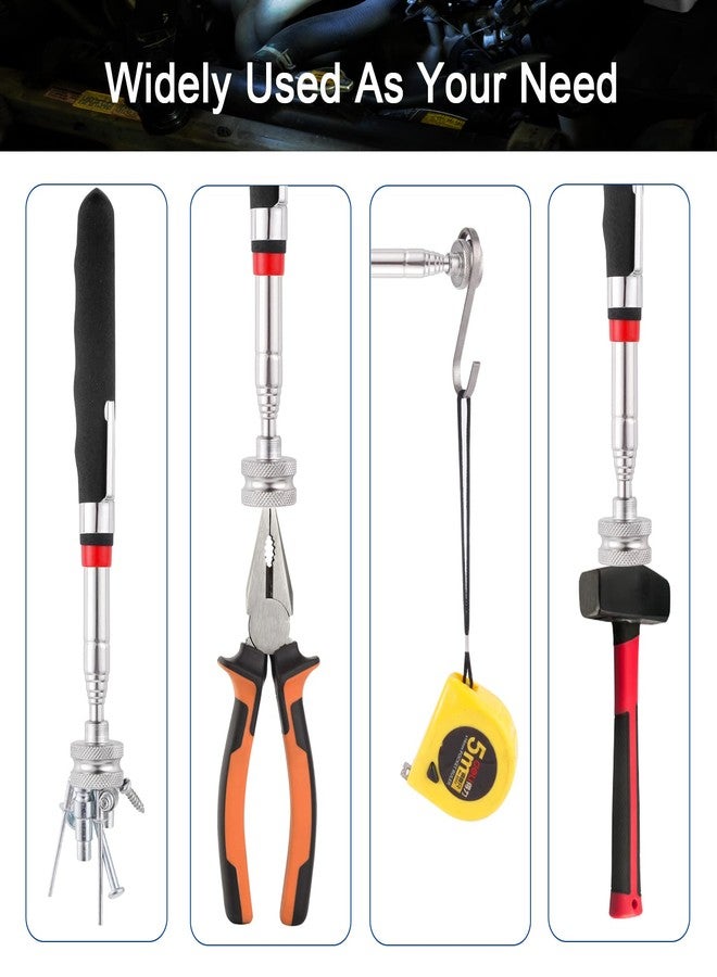 Rechabite 1 Piece 25LBs Telescoping Magnetic Pickup Tool, Multifunction Magnet Hanger with Pen Clip Design, Magnet Stick Rod Extendable 7" to 30.5" for Men, Birthday, Father's Day, Holiday Gift - Image 3