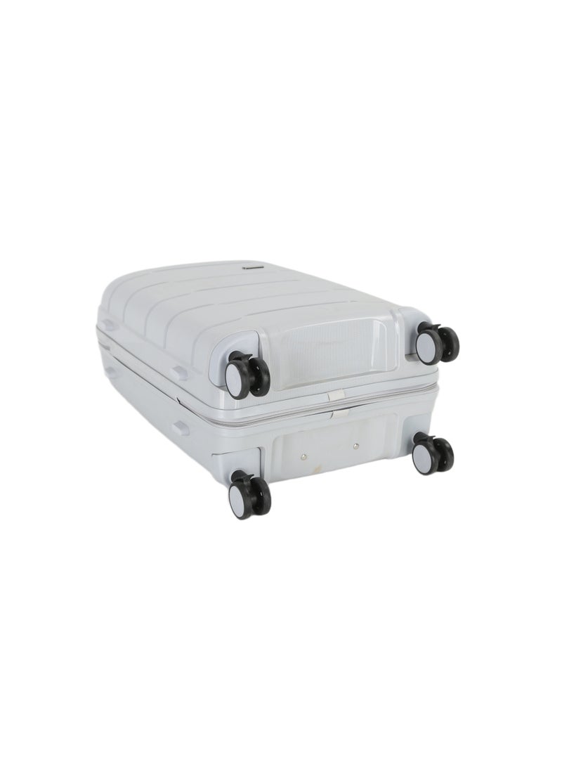 اتش تي مجموعة حقائب سفر إتش تي، من أربع قطع - حقائب متينة بهيكل صلب، مزودة بعجلات دوارة، ومقبض تلسكوبي، وسحابات مضادة للسرقة (13/20/24/28 بوصة، 13.5/49/80/116 لترًا، مجموعة سفر خفيفة الوزن، لون رمادي فضي) - Image 5