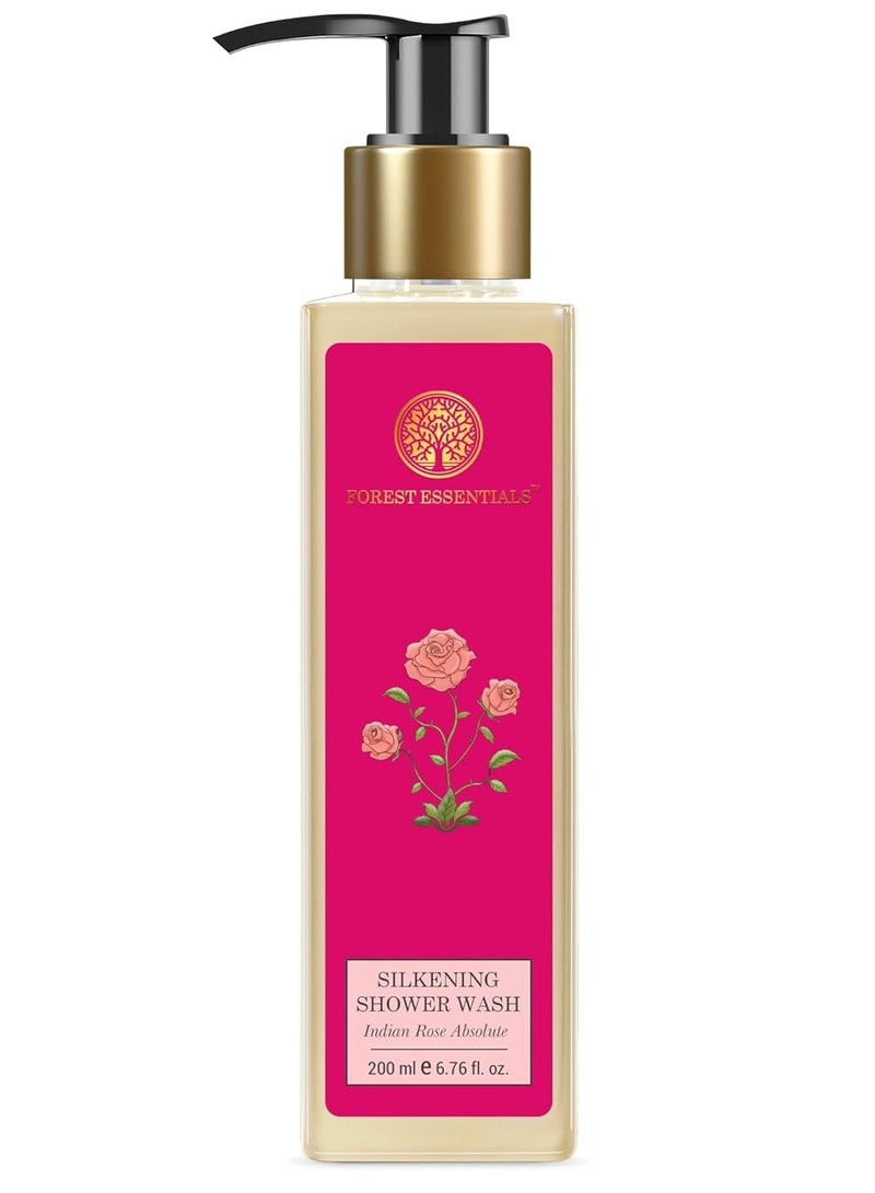 Forest Essentials Silkening Shower Wash Indian Rose Absolute - Image 1
