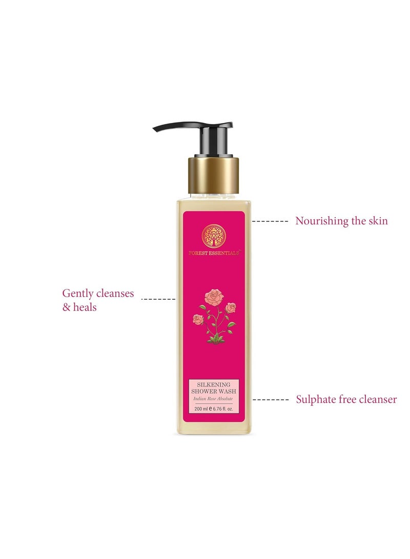 Forest Essentials Silkening Shower Wash Indian Rose Absolute - Image 2
