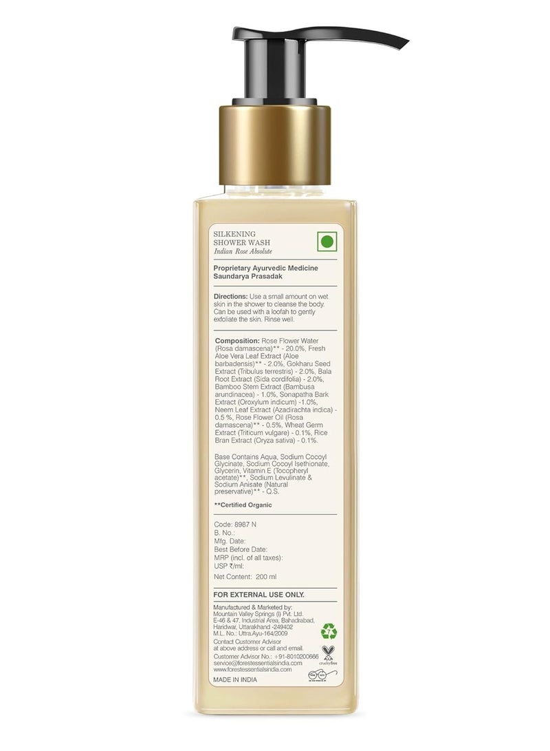 Forest Essentials Silkening Shower Wash Indian Rose Absolute - Image 4
