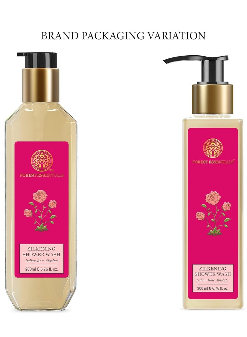 Forest Essentials Silkening Shower Wash Indian Rose Absolute - Image 5