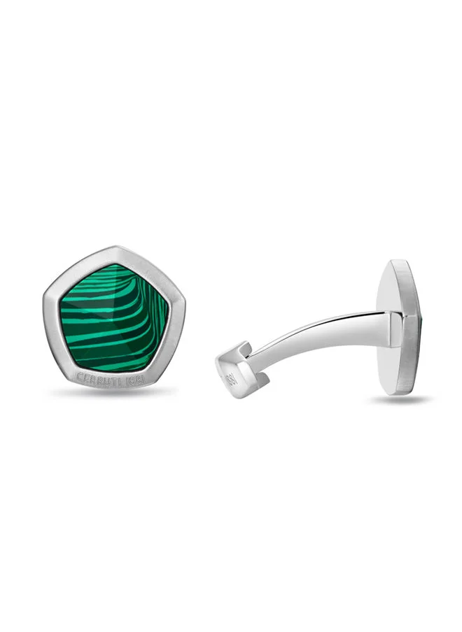 شيروتي 1881 Cufflinks for Men in Green and Silver