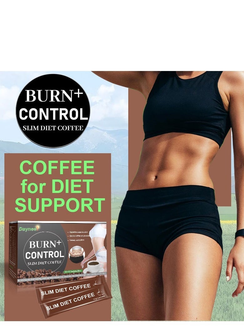 Daynee Burn Control Slimming Coffee ,Weight Loss Coffee,Appetite Suppression,Green Coffee Of Slimming,Satiety Sensation ,15 Sachets  - Image 4