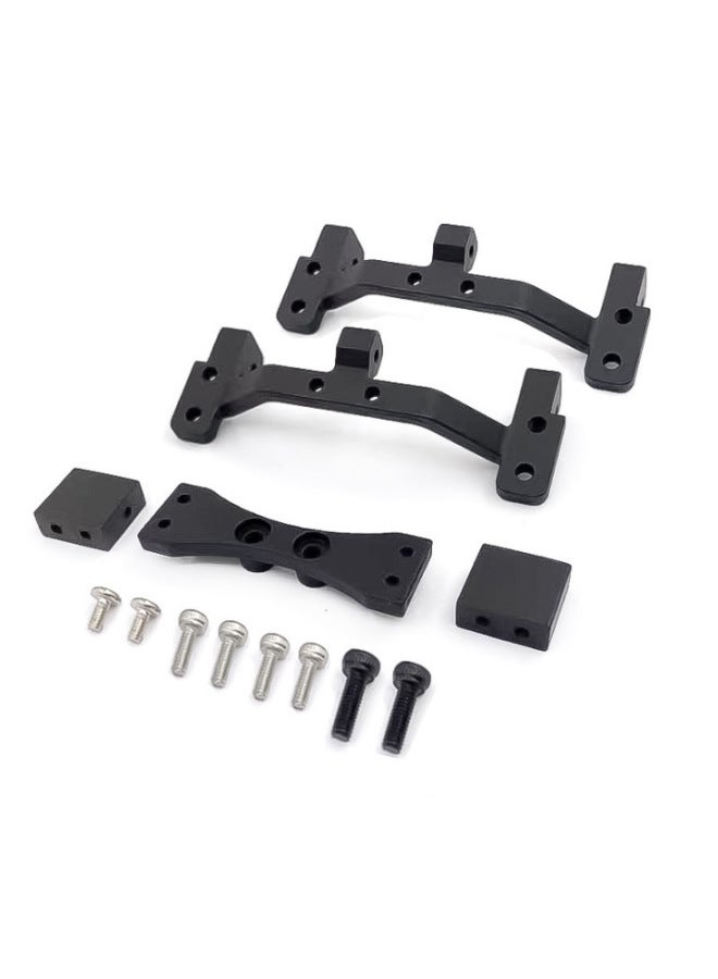 Mangniu Model Car Metal Tie Rod Bridge Rudder D90 D91 D96 D99S Special Upgrade Modified Bridge Rudder-Color:A Black Set  - Image 1