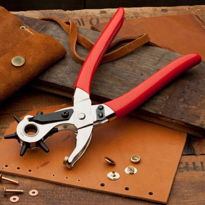 MOREL HEAVY DUTY LEATHER HOLE PUNCH TOOL REVOLVING FOR QUICK SIZE ADJUSTMENT PLIER 6 SIZES PUNCHER - Image 5