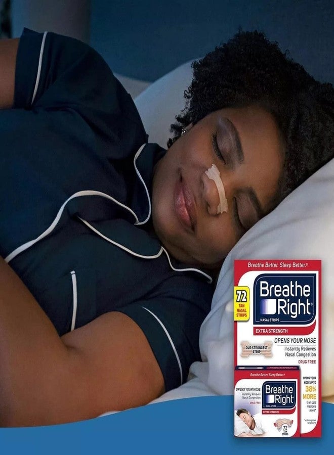 Breathe Right Extra Strength Nasal Strips, 72 Strips - Image 5