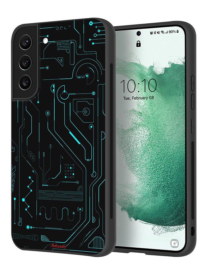 Tolwak Samsung Galaxy S21 FE 5G Protective Case Cover Digital Art Circuits Minimalism Multiple Display - Image 1