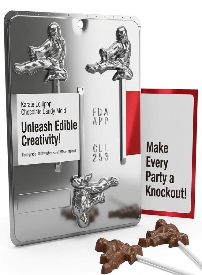 Lollipops Karate Lollipop Chocolate Candy Mold 258 - Image 2