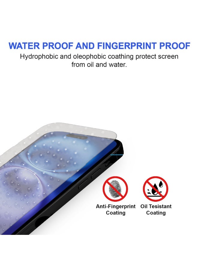 برايميت [3 قطع] واقي حماية شاشة ايفون 16 6.1 انش صلابة 9H رفيعة للغاية مضاد للتجسس عالي الدقة خاليه من الفقاعات - Image 3