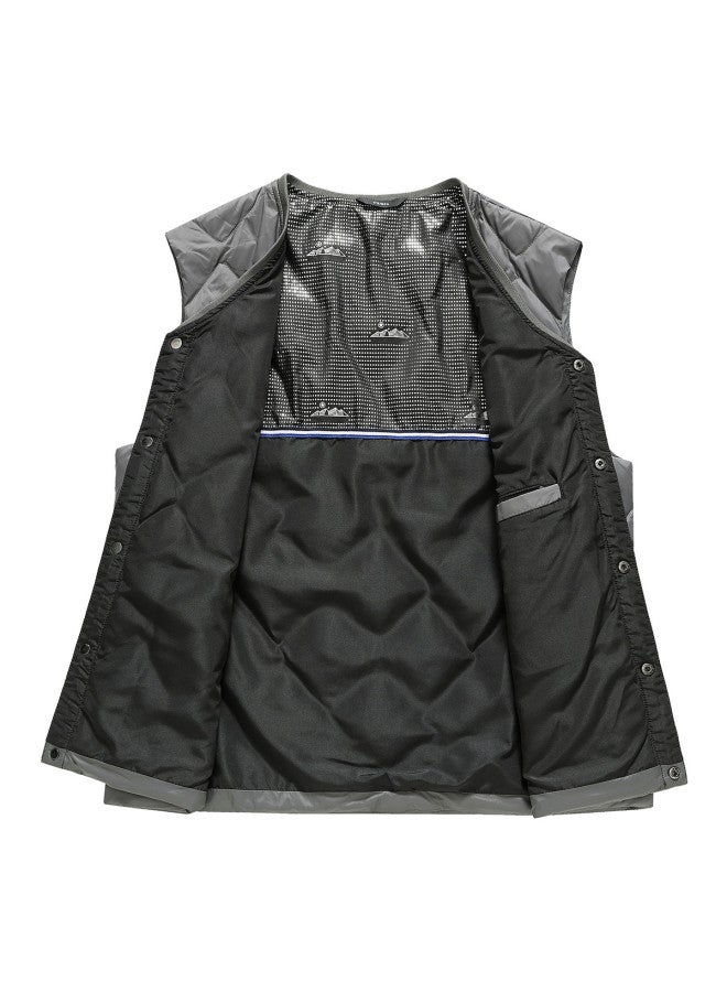 YaYa Winter Solid Color Versatile Comfortable Minimalist Men's Down Jacket V-neck Casual Warm Down Vest Men - Image 4
