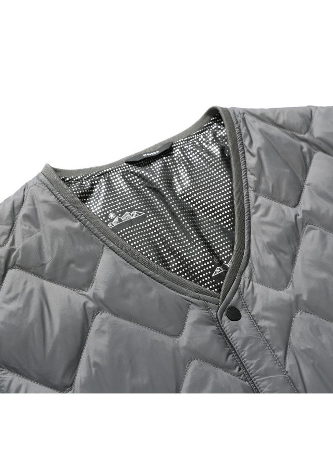 YaYa Winter Solid Color Versatile Comfortable Minimalist Men's Down Jacket V-neck Casual Warm Down Vest Men - Image 5