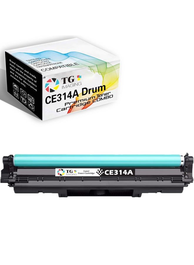TG Imaging Drun Unit Replacement for HP CE314A 126A Imaging Drum Unit Work for Color Laser-Jet 100 MFP M175 M176n M177fw Pro 200 MFP M275 CP1025 CP1025NW Printer (Drum Only,1 Pack) - Image 1