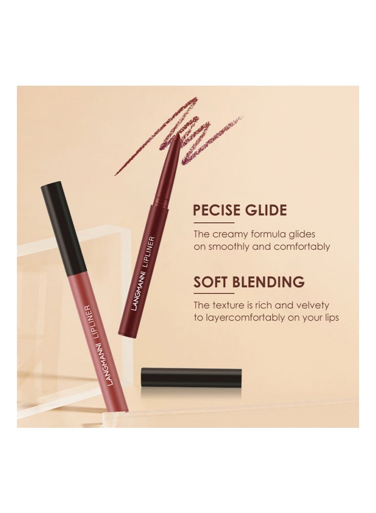 LANGMANNI Lip Contour Kit-Ultra Matte Liquid Lipstick & Lip Liner,Nude Lip Liner, Nude Lipstick, Matte Lipsticks, Durable Lip Gloss Does Not Fade, Lipstick Makeup Set for Women Gift #05 - Image 4
