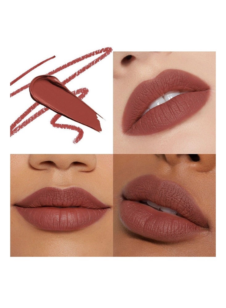 LANGMANNI Lip Contour Kit-Ultra Matte Liquid Lipstick & Lip Liner,Nude Lip Liner, Nude Lipstick, Matte Lipsticks, Durable Lip Gloss Does Not Fade, Lipstick Makeup Set for Women Gift #05 - Image 2