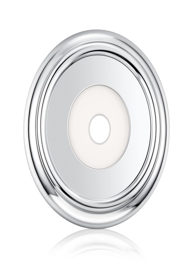 Enhon Metal Tub Spout Cover Ring, Bathroom Faucet Remodeling Wall Plate with Foam Gasket, 1-1/2 Inch ID and 3-5/8 Inch OD(Chrome) - Image 1