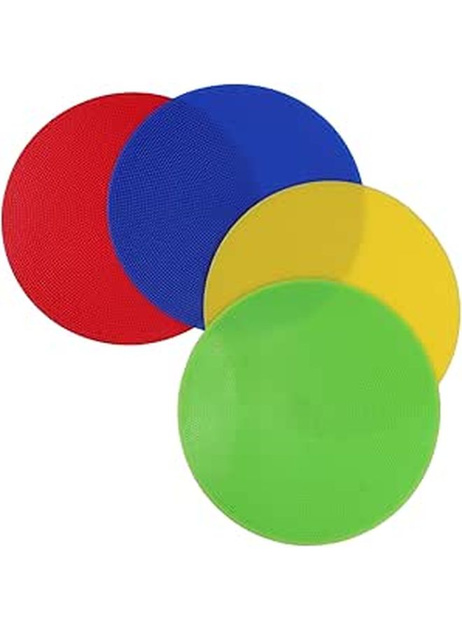 Toyvian 4 عبوات من الأقراص البلاستيكية المسطحة باللون الأحمر للتدريب على الرشاقة الرياضية - Image 1