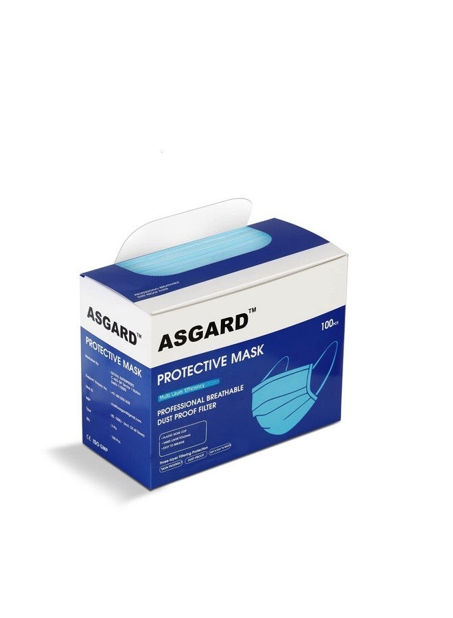 ASGARD Melt-Blown Fabric Disposable Face Mask with Nose Clip (Blue, Pack of 50) for Unisex - Image 2
