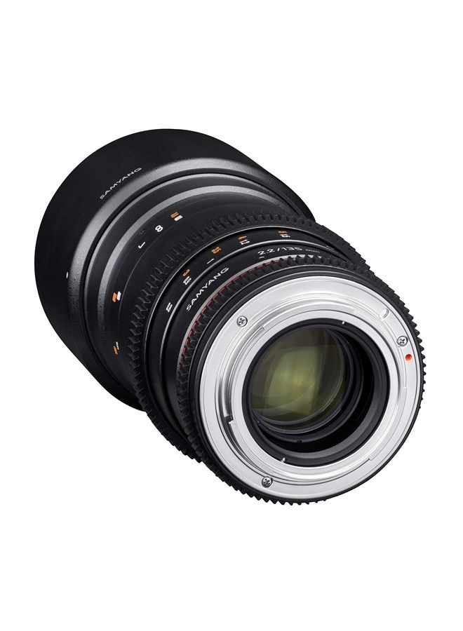 Samyang SYDS135M-N VDSLR II 135 mm f/2.2-22 Telephoto-Prime Lens for Nikon F Mount Digital SLR Cameras 