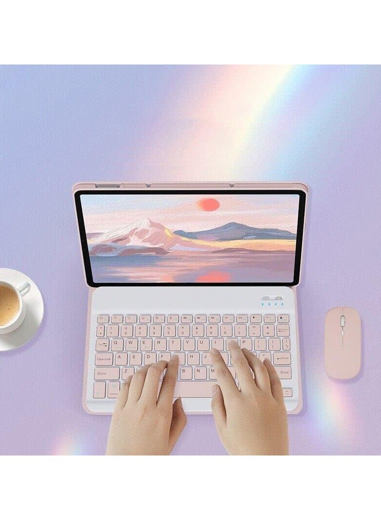 Arabic and English Keyboard Case Compatible with Honor Pad X9 11.5 inch 2023, Detachable Wireless Slim Leather Smart Cover Mouse - Image 2