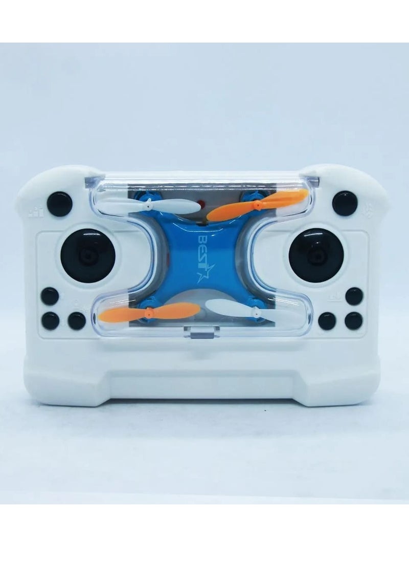 Mini Drone quadcopter remote control airplane high fall resistance toy (blue)  - Image 3