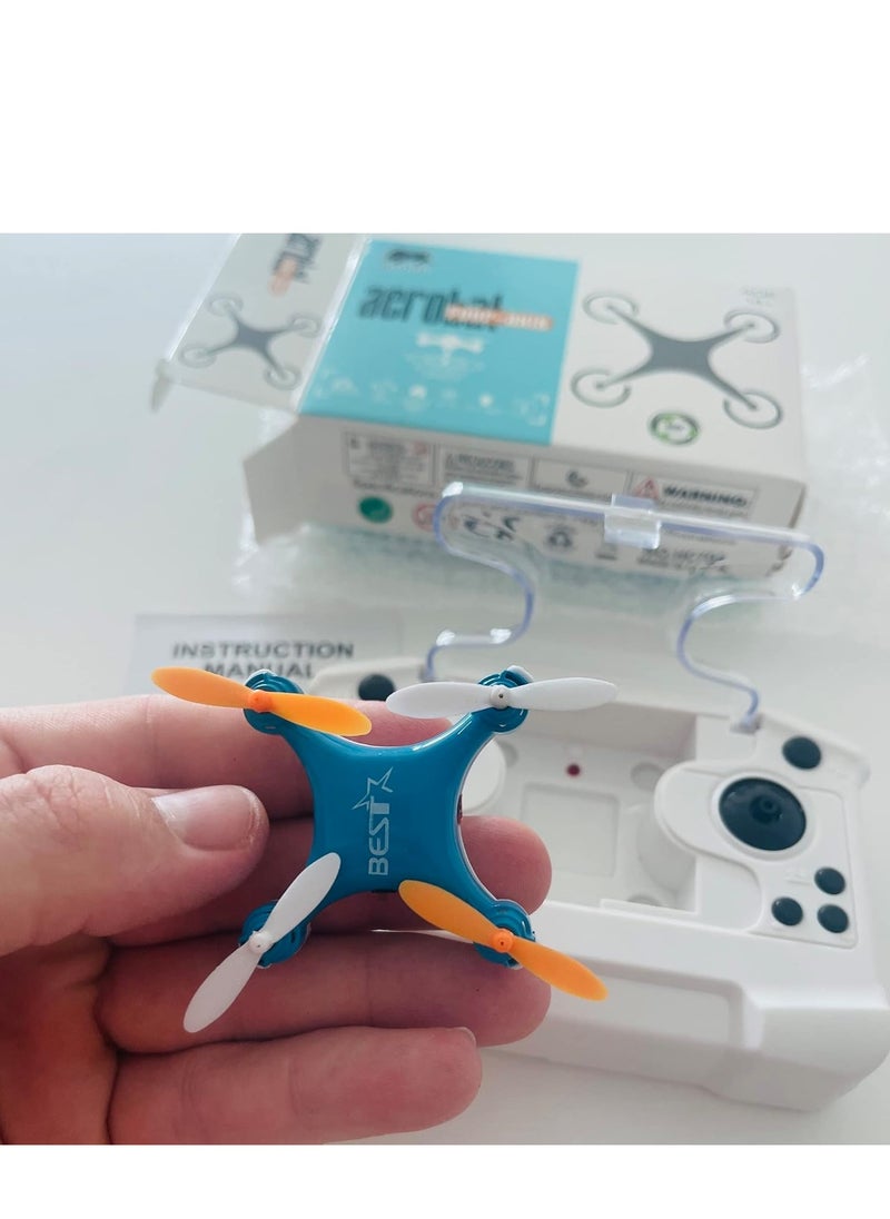 Mini Drone quadcopter remote control airplane high fall resistance toy (blue)  - Image 4