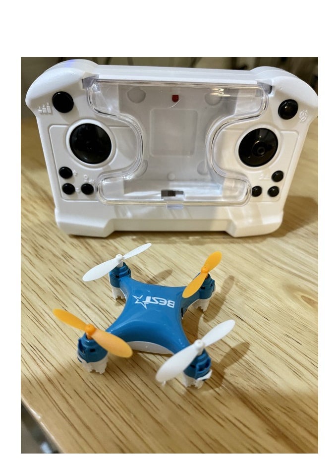 Mini Drone quadcopter remote control airplane high fall resistance toy (blue)  - Image 5