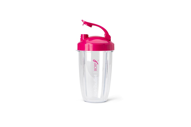 nutribullet® 24 oz To-Go Cups and colored flip-top lids (Pink/White) - Image 5