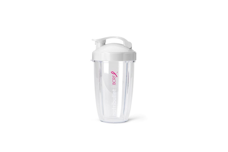 nutribullet® 24 oz To-Go Cups and colored flip-top lids (Pink/White) - Image 4
