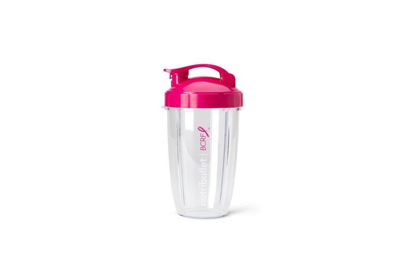 nutribullet® 24 oz To-Go Cups and colored flip-top lids (Pink/White) - Image 3