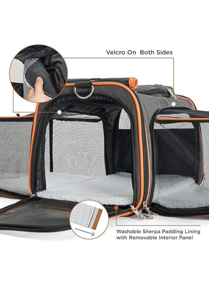 general Expandable cat backpacks, airline-approved travel bags, travel bags with removable wool pads under seats, pet carriers for large cats, dogs, and small animals - Image 5