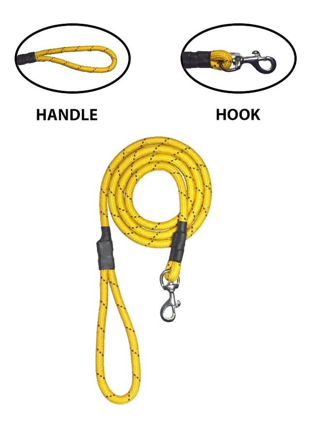 Nylon Dog Rope with Classic Collar (Yellow) - Image 3
