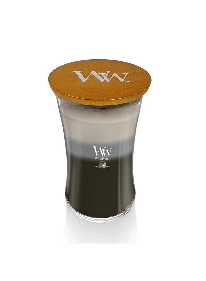 WoodWick Large Hourglass Candle Warm Woods - Premium Soy Blend Wax Pluswick Innovation Wood Wick Made in USA - Image 2