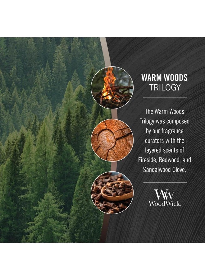 WoodWick Large Hourglass Candle Warm Woods - Premium Soy Blend Wax Pluswick Innovation Wood Wick Made in USA - Image 3