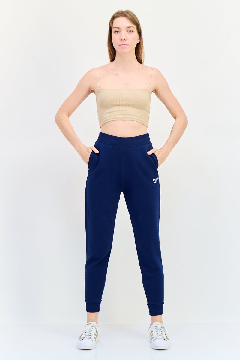 Reebok Women Sportswear Fit Embroidered Logo Training Sweatpants, Navy  - Image 4