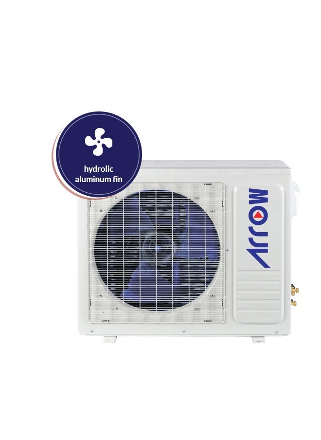 Arrow - 12300 BTU SPLIT AC, Hot and cold | White color |Double layer air skylight | Automatic cleaner | Hidden LED display | Sleep mode | Drip prevention | Model Name: RO-12CBC-H - Image 1
