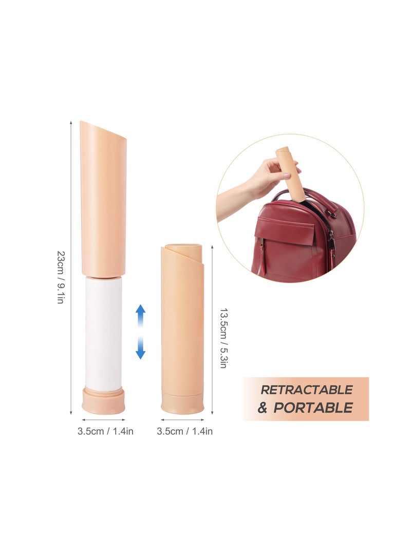 SYOSI Retractable Lint Roller, Mini Lint Roller for Clothes Extra Sticky, Portable Sticky Lint Roller for Travel, Refillable Pet Hair Remover for Dust with 3 Refills 180 Sheets, Remove Hair, Dust - Image 5