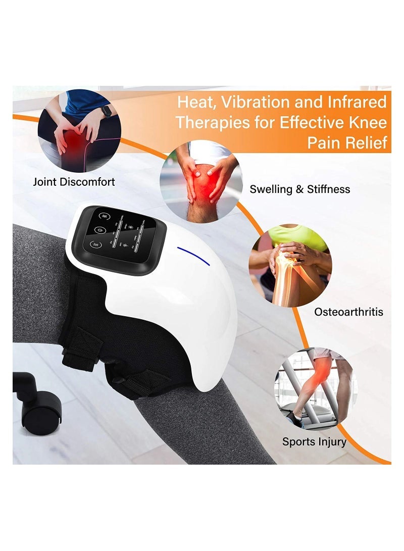 Captaintech Knee Massager, Infrared Heat and Vibration Knee Pain Relief for Swelling Stiff Joints, Stretched Ligament and Muscles Injuries - Image 3