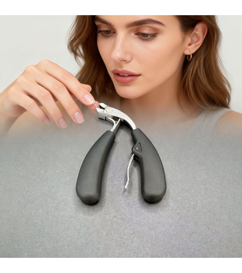 Stainless Steel Nail Clippers Set Tissue Clippers 1.2cm for Home Salon Travel - Image 2