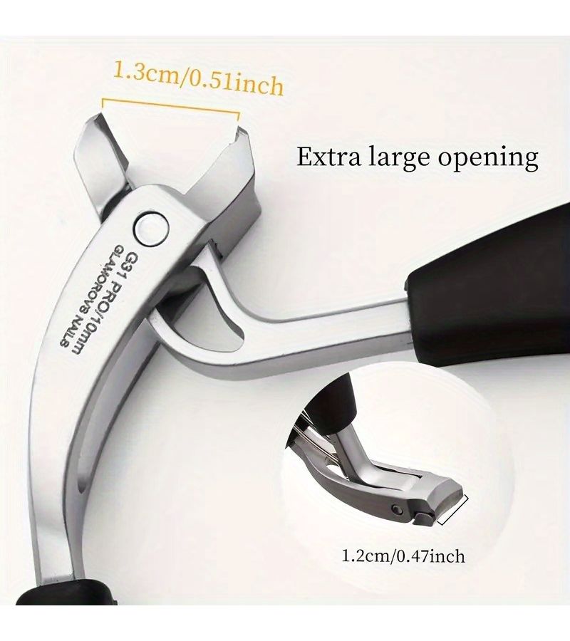 Stainless Steel Nail Clippers Set Tissue Clippers 1.2cm for Home Salon Travel - Image 3