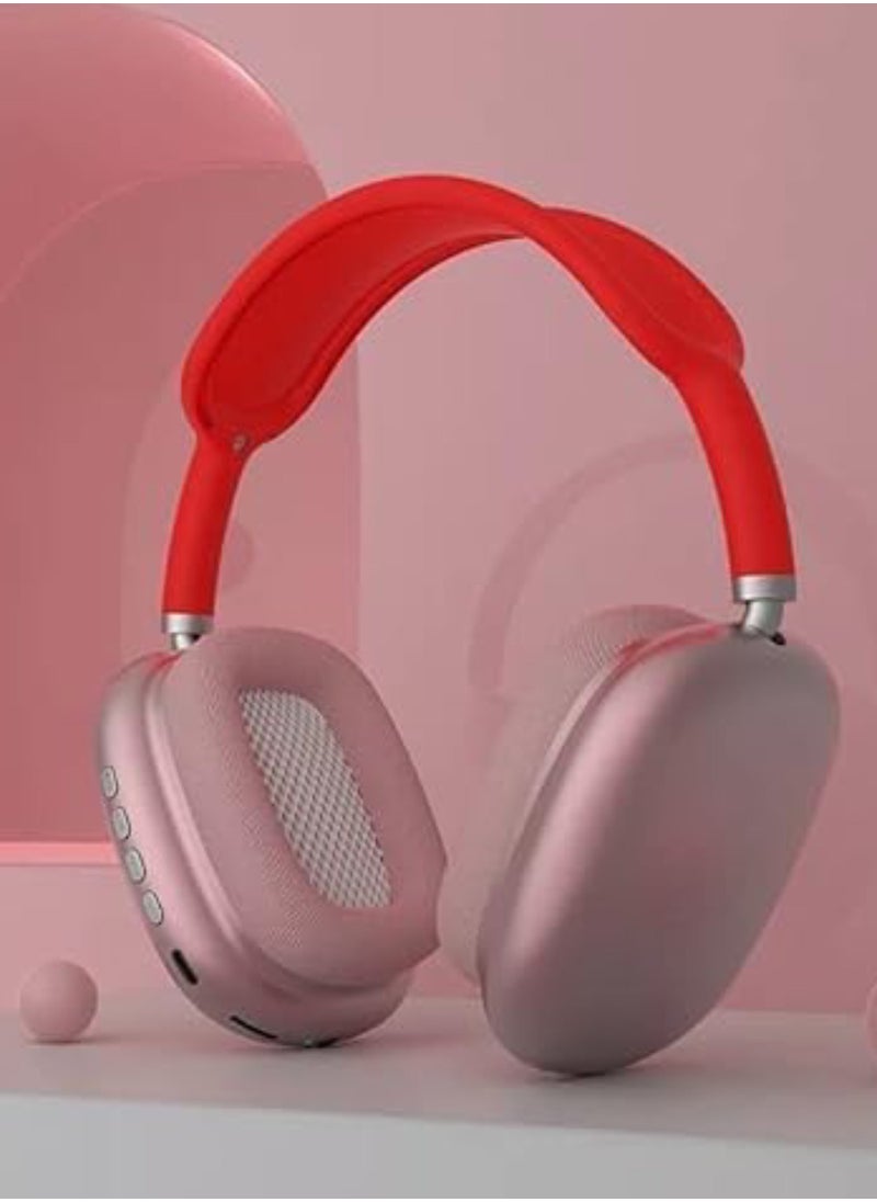 Generic - P9 Immersive Active Noise Cancelling Over-Ear Headphones, Epitome of Cutting-Edge Design and Premium Sound Quality. Elevate Your Listening Experience, Fusion of Style and Comfort (RED) - Image 1