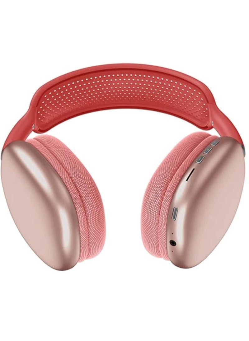 Generic - P9 Immersive Active Noise Cancelling Over-Ear Headphones, Epitome of Cutting-Edge Design and Premium Sound Quality. Elevate Your Listening Experience, Fusion of Style and Comfort (RED) - Image 1