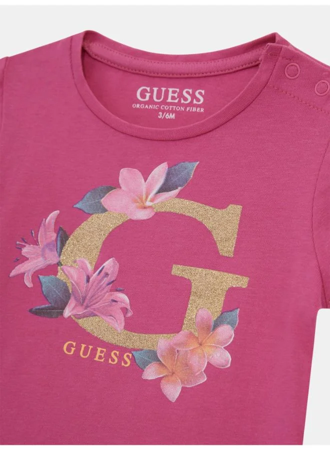 جس Kids Printed Crew Neck T-Shirt
