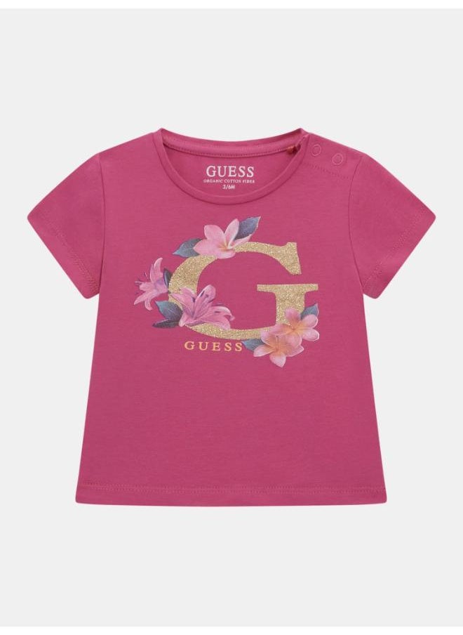 GUESS Kids Printed Crew Neck T-Shirt  - Image 1