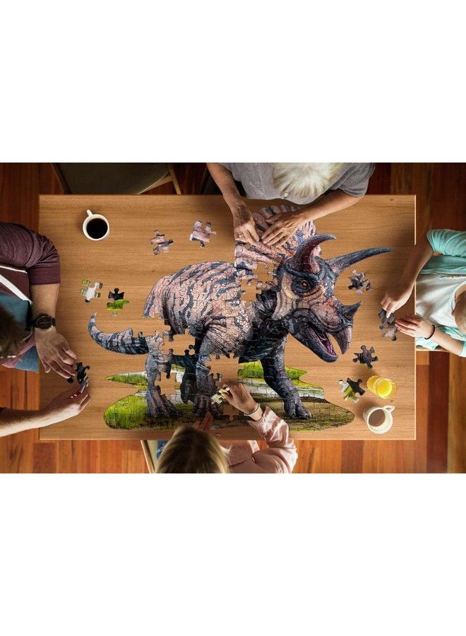 Madd Capp Triceratops 100 Piece Jigsaw Puzzle For Ages 9+ 4015 Unique Animalshaped Border Poster Size When Completed Oversized Puzzle Pieces For Easy Handling Includes Educational Fun Facts - Image 4