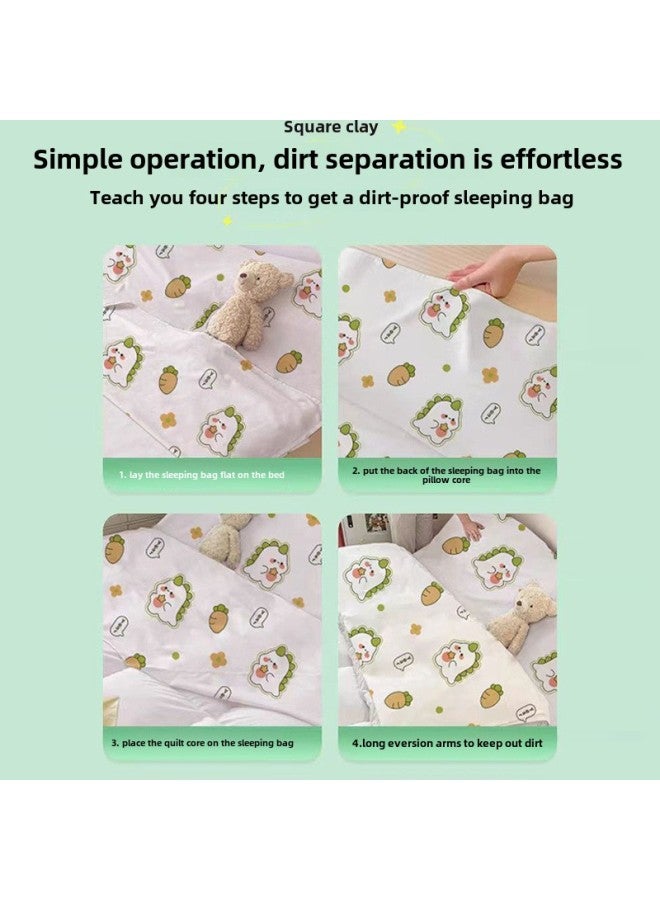 Disposable Sleeping Bag Travel Hotel Dirty Portable Double Single Bed Sheet Quilt Cover Quilt Cover Pillowcase One-piece Thickened-Color:[single Dirt-proof Sleeping Bag] 5 Packs Of Train Bedroom - Image 3